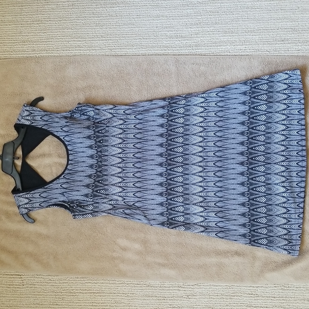 Prana Calico Feather Print Dress Size Small